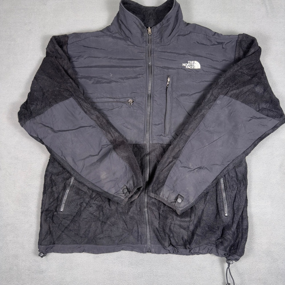 The North Face Denali‎ Fleece Jacket Mens Large Black Full Zip Hybrid Outdoor
